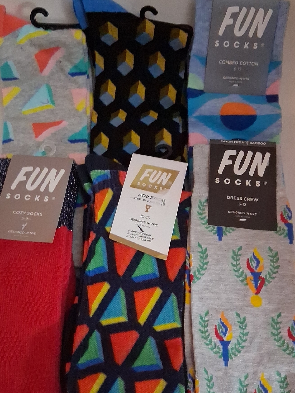 Mens FUN SOCKS lot of 6 Pair By United Legwear
